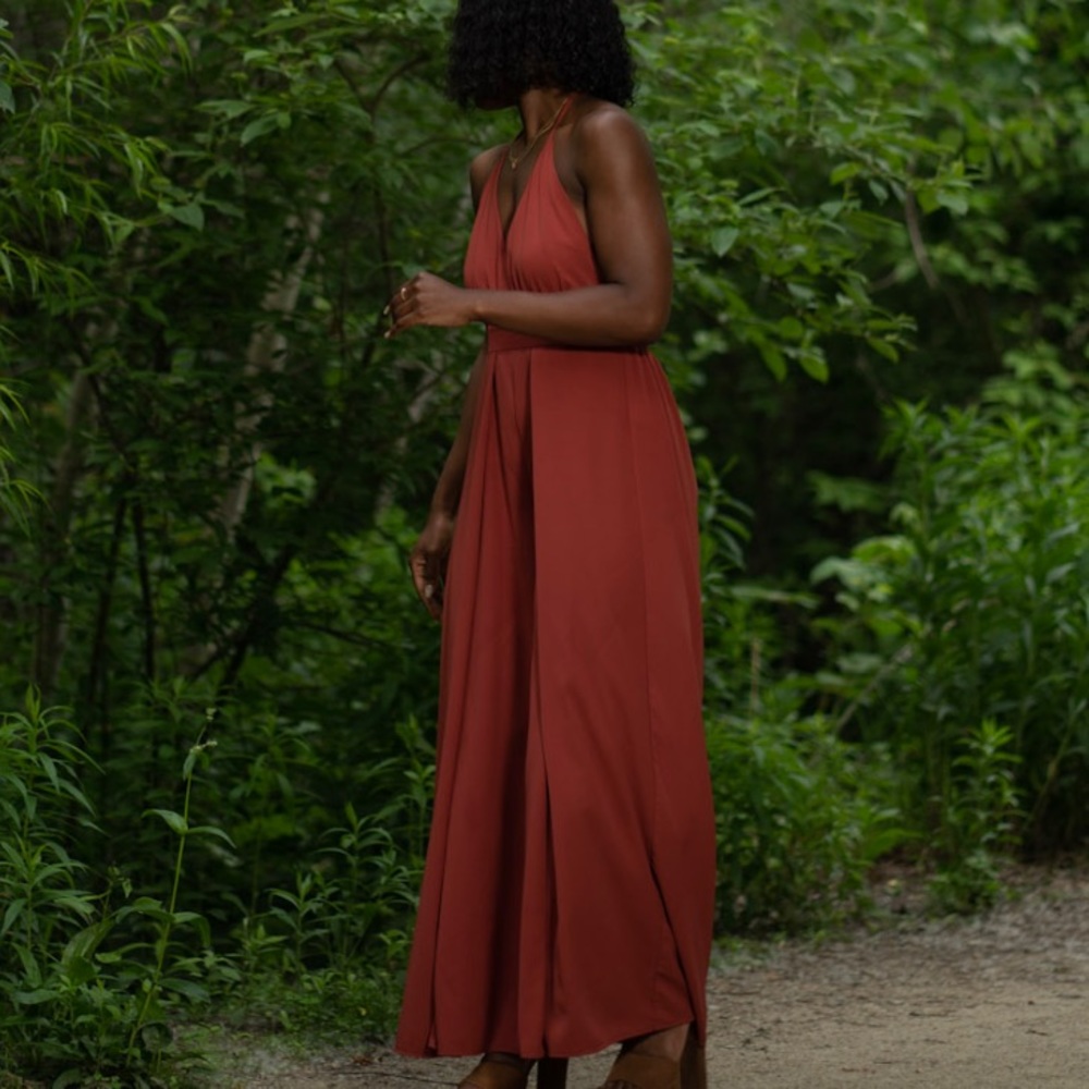 Flamingo halter strapped Jumpsuit
